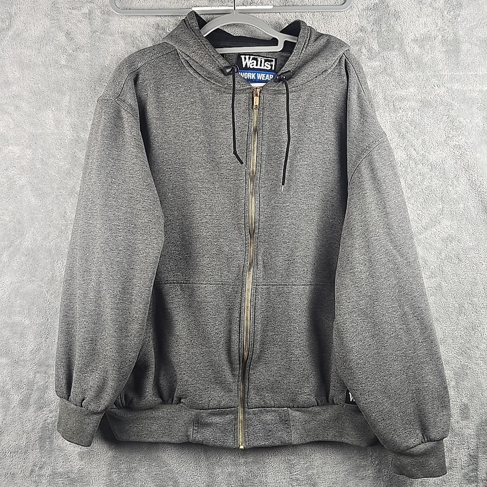 Walls Work Wear‎ Thermal Lined Hoodie Heavyweight Jacket Mens 2XL Gray Pockets